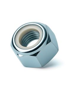 Tuerca Hexagonal Inserto Nylon Cuerda Fina Galvanizada | Protor®