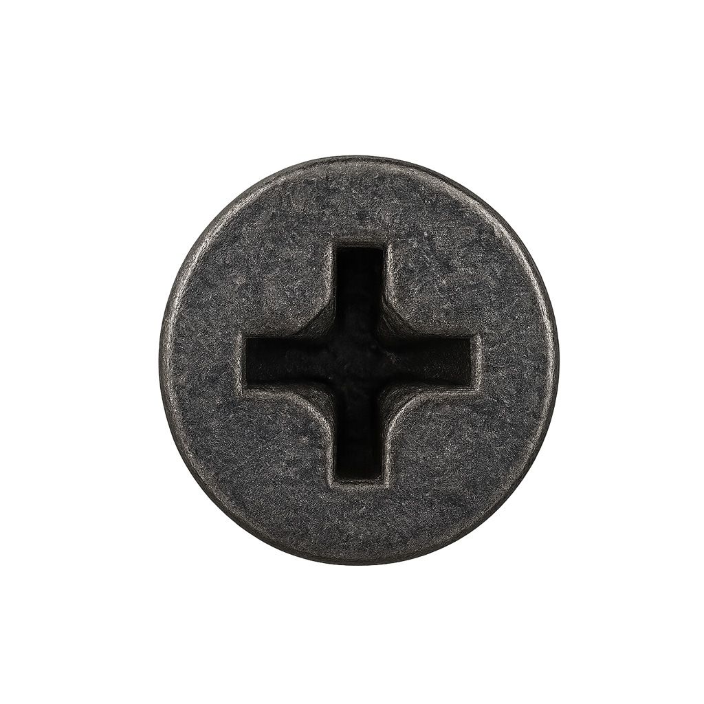 Tornillo para Tablaroca (Yeso) Cabeza Plana Phillips Cuerda Doble Hilo Negro Fosfatado | Protor - Vista 2