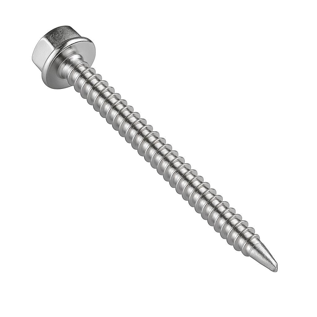 Tornillo Autotaladrante Punta de Broca TEKS Cabeza Hexagonal Sin Accesorio Acero Inoxidable 410 | Protor